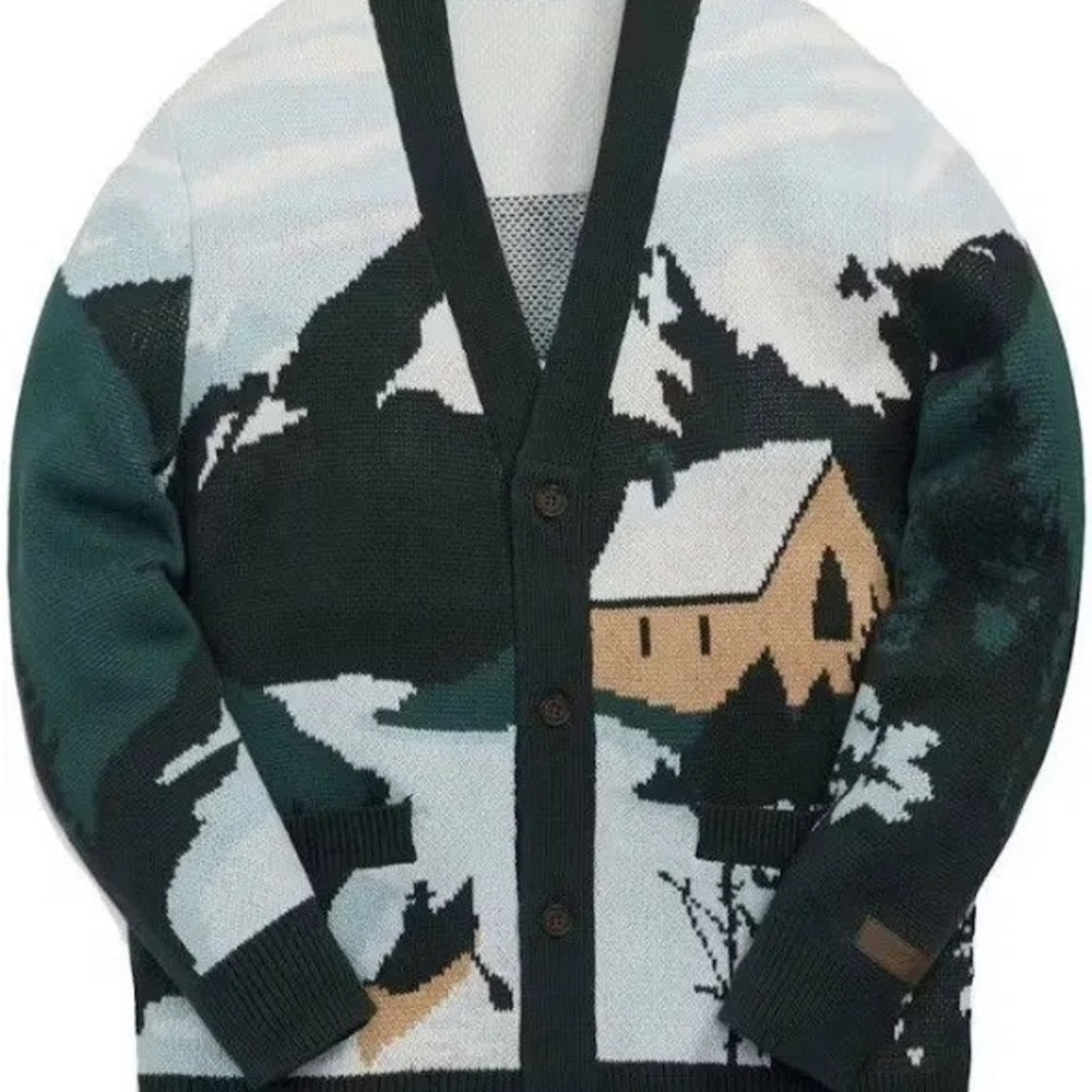 Kith Green Landscape Sweater